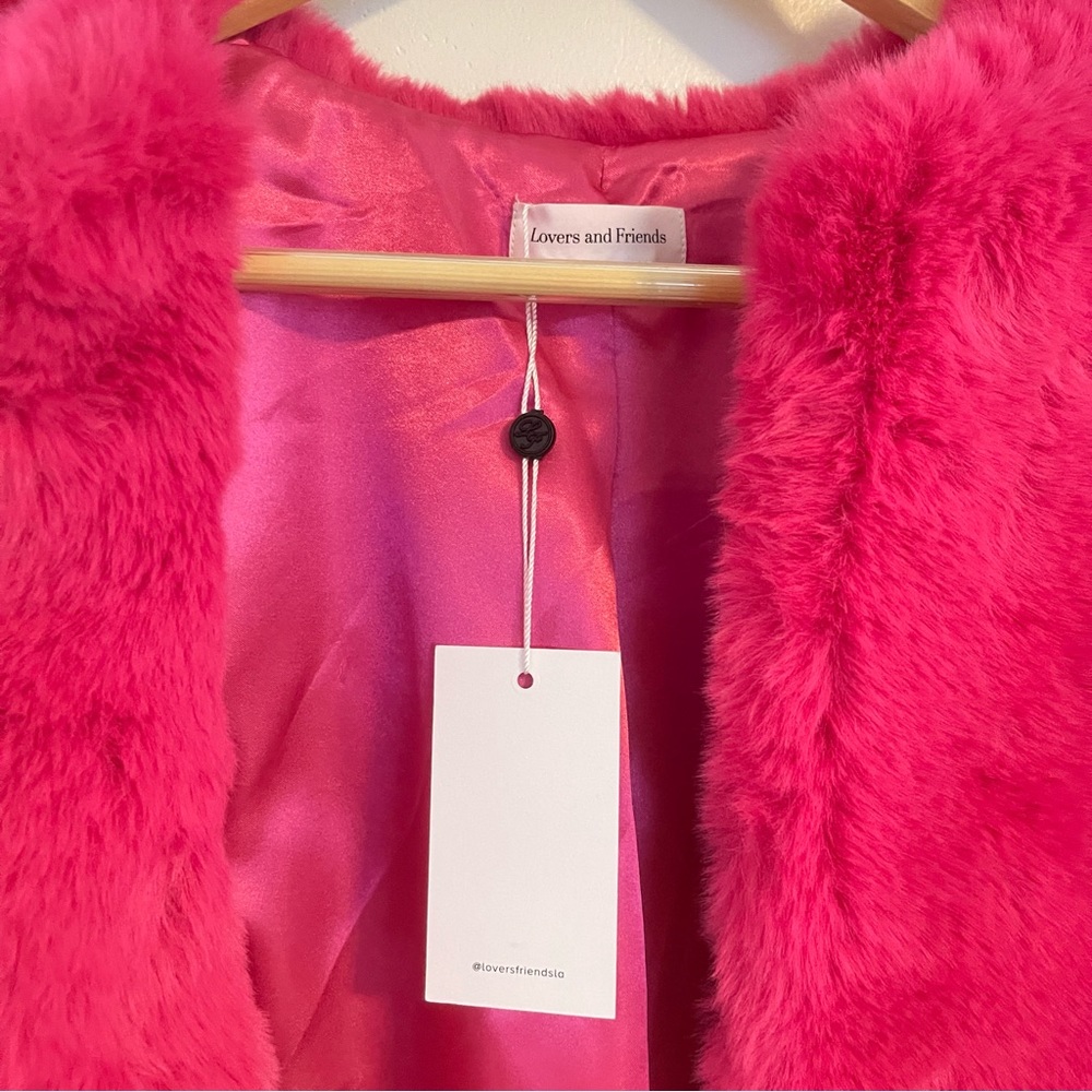 NWT Lovers + Friends Zoe Faux Fur Coat - Picture 10 of 14